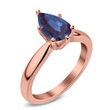 Pear Teardrop Natural Stone Cathedral Ring