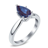 Pear Teardrop Natural Stone Cathedral Ring