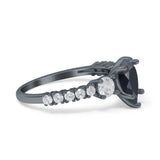 Pear Teardrop Natural Stone Trellis Ring