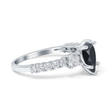 Pear Teardrop Natural Stone Trellis Ring