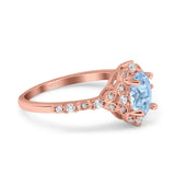 Art Deco Oval Natural Stone Halo Ring