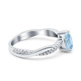 Pear Teardrop Natural Stone Infinity Shank Ring