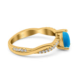Pear Teardrop Natural Stone Infinity Shank Ring