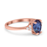 Pear Teardrop Natural Stone Classic Ring
