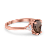 Pear Teardrop Natural Stone Classic Ring