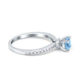 Art Deco Round Natural Stone Wedding Ring