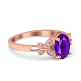 Art Deco Oval Natural Stone Butterfly Ring