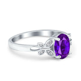 Art Deco Oval Natural Stone Butterfly Ring