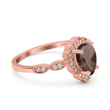 Vintage Style Pear Teardrop Natural Stone Ring