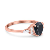 Vintage Style Pear Teardrop Natural Stone Ring