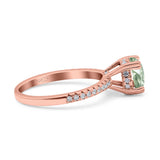 Art Deco Round Natural Stone Ring
