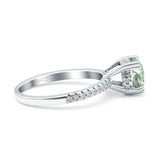 Art Deco Round Natural Stone Ring