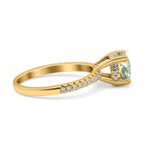 Art Deco Round Natural Stone Ring