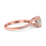 Art Deco Round Natural Stone Ring