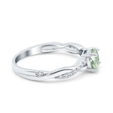 Twisted Infinity Round Natural Stone Ring