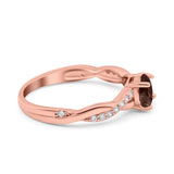 Twisted Infinity Round Natural Stone Ring