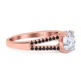 Oval Natural Stone Split Shank Ring