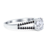 Oval Natural Stone Split Shank Ring