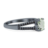 Oval Natural Stone Split Shank Ring