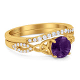 Two Piece Round Trinity Ring