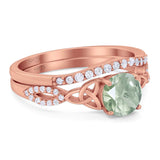Two Piece Round Trinity Ring