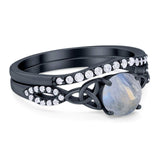 Two Piece Round Trinity Ring