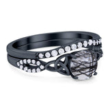 Two Piece Round Trinity Ring