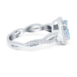 Oval Natural Stone Split Shank Twisted Ring
