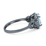 Oval Halo Split Shank Twisted Ring