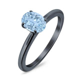 Oval Natural Stone Cathedral Ring