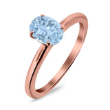 Oval Natural Stone Cathedral Ring