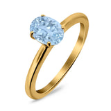 Oval Natural Stone Cathedral Ring