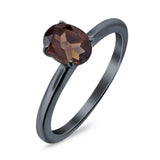 Oval Natural Stone Cathedral Ring