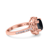 Halo Ballerina Style Oval Natural Stone