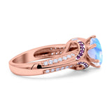 Two Tone Oval Natural Stone Ring