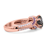 Two Tone Oval Natural Stone Ring