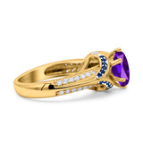 Two Tone Oval Natural Stone Ring