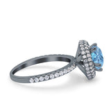 Art Deco Round Natural Stone Ring