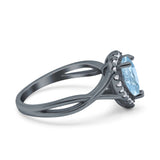 Pear Teardrop Natural Stone Twisted Ring