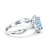 Pear Teardrop Natural Stone Twisted Ring