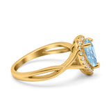 Pear Teardrop Natural Stone Twisted Ring