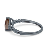 Pear Teardrop Natural Stone Solitaire Ring