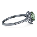 Pear Teardrop Natural Stone Cluster Ring