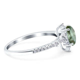 Pear Teardrop Natural Stone Cluster Ring