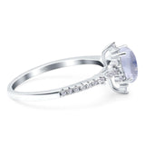 Pear Teardrop Natural Stone Cluster Ring