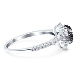 Pear Teardrop Natural Stone Cluster Ring