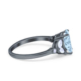 Art Deco Oval Natural Stone Wedding Ring