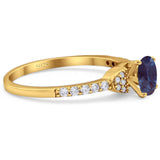 Art Deco Round Natural Stone Ring