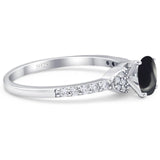 Art Deco Round Natural Stone Ring