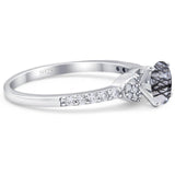 Art Deco Round Natural Stone Ring